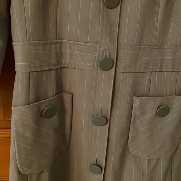 Pinstripe long blazer/ suit dress - Picture 4 of 7